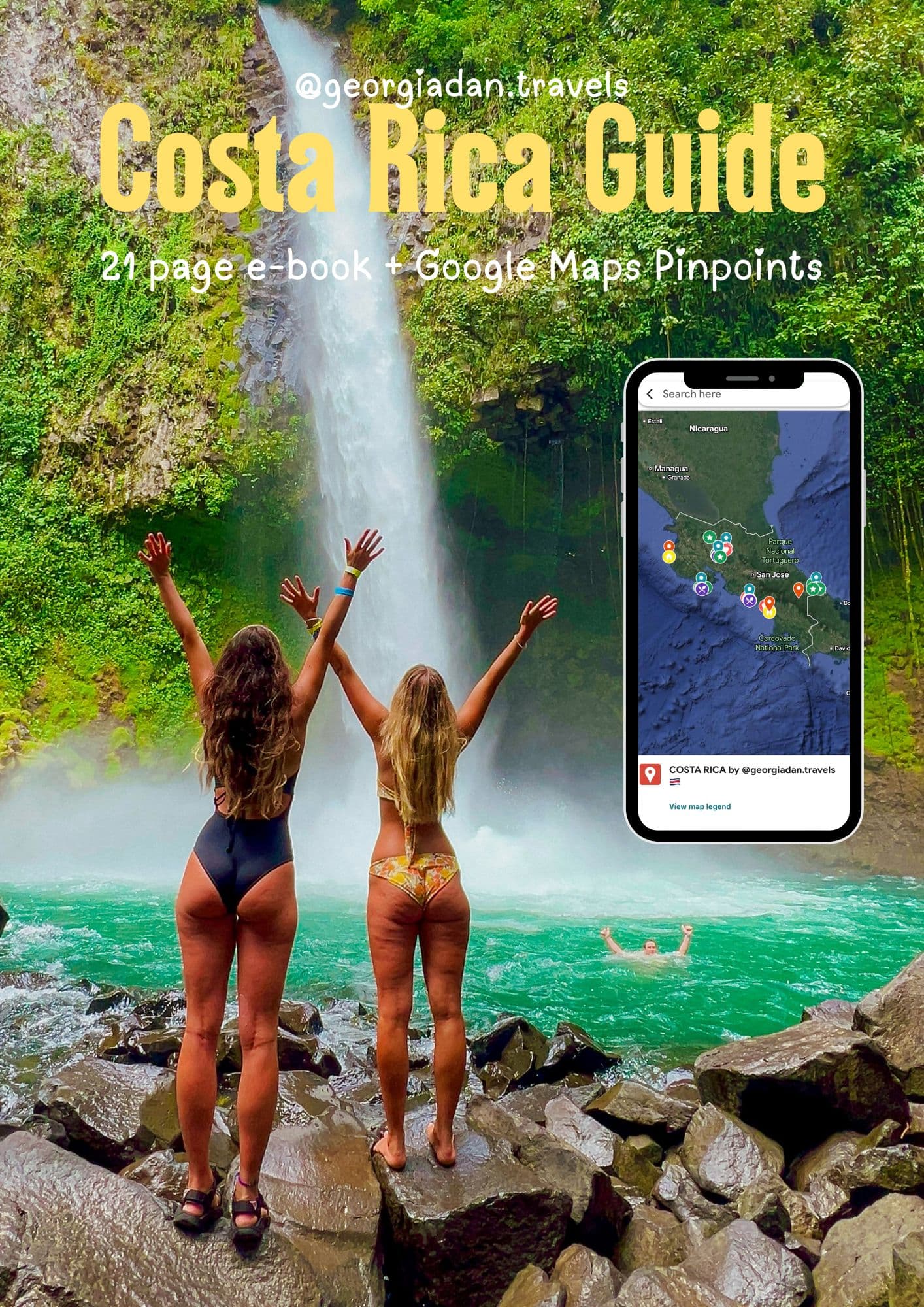 Costa Rica Travel Guide + Digital Map